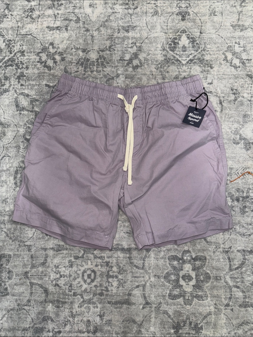 Massive Apparel Light Lavender Drawstring Shorts